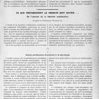1336 - Page 1333 - Partie scientifique. Travaux Originaux. Clinique ophtalmologique, (Hôtel-Dieu). Aspects cliniques de la névrite rétro-bulbaire, Professeur F. Terrien / Ce que pratiquement le médecin doit savoir.... De l’examen de la fonction vestibulaire, d’après le Professeur Worms. Notions préliminaires d’anatomie et de physiologie