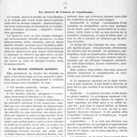 1338 - Page 1335 - Partie scientifique. Travaux Originaux. Ce que pratiquement le médecin doit savoir.... De l’examen de la fonction vestibulaire, d’après le Professeur Worms. Notions préliminaires d’anatomie et de physiologie / Les épreuves de l’examen de l’équilibration