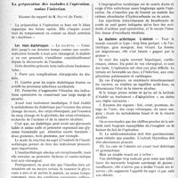 1349 - Page 1346 - Partie scientifique. L'Actualité Scientifique. Les Congrès. XXXIVe Congrès de l’Association française de Chirurgie, (Suite). La préparation des malades à l’opération, moins l’infection, M. Sauvé