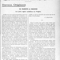 1356 - Page 1353 - Partie professionnelle, Hygiène, Assistance, Mutualité, Intérêts corporatifs, Variétés. Travaux Originaux. Sa majesté la machine. Les petits signes quotidiens du Progrès