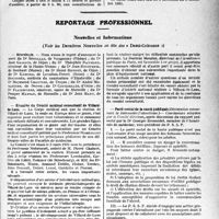 1376 - Page 1373 - Partie professionnelle, Hygiène, Assistance, Mutualité, Intérêts corporatifs, Variétés. Hôpitaux de l’assistance publique de Paris. Enseignement, concours, avis divers / Reportage professionnel. Nouvelles et Informations, (Voir les Dernières Nouvelles en tête des Demi-Colonnes). Nécrologie. [Dr Sérullaz, Dr Jean Gallois, Dr Théophile Raymond, Dr Jean Beuffeuil, Dr Henri Brenot, Dr Kuborn, Dr Bouessée, Dr Raymond Chantier, Dr André Monastier, Dr Courcelles, Dr Flaissières, Dr Prosper Massad, Dr Jean Mary] / Réunion du Comité médical consultatif de Viliard-de-Lans / Parti social de la santé publique / Sanatorium pour tuberculeux de guerre