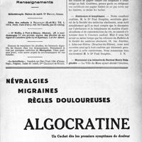1394 - Page VII-1391 - Demandes et offres / Dernières nouvelles. Praticiens / Abstinence et tempérance / Monument à la mémoire du Docteur Henry Delagénière