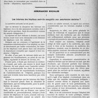 1432 - Page 1429 - Partie professionnelle, Hygiène, Assistance, Mutualité, Intérêts corporatifs, Variétés. Travaux Originaux. L’Actualité Professionnelle. A propos de la leçon inaugurale du professeur Pierre Mauriac, professeur de clinique médicale, passons en revue quelques-uns des problèmes actuels et controversons [G. Duchesne] / Assurances sociales. Les internes des hôpitaux sont-ils assujettis aux assurances sociales ? [Dr Paul Boudin]