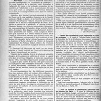 1445 - Page 1442 - Partie professionnelle, Hygiène, Assistance, Mutualité, Intérêts corporatifs, Variétés. Reportage professionnel. Nouvelles et Informations, (Voir les Dernières Nouvelles en tête des « Demi-Colonnes »). Nécrologie. [Docteur Edmond Chaumier] / Centre de consultations pour dermatoses et syphilis exotiques / Pour la création d’anesthésistes spécialisés dans les hôpitaux de Paris