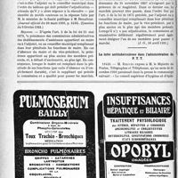 1447 - Page 1444-LXIV - A travers l’officiel. Réponses des Ministres aux questions des Parlementaires. Présidence de la commission administrative d'un hôpital; adjudication des fournitures / La lutte antituberculeuse dans l’administration des P. T. T