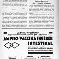 1454 - Page LXIII-1451 - Correspondance. Assurances sociales. Droits d’un assuré social soigné dans une clinique / Baux et Locations. Droit à la prorogation