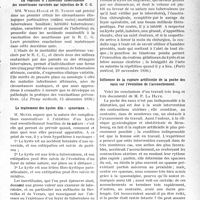 1490 - Page 1485 - Partie scientifique. L'Actualité Scientifique. La Presse. La réaction à l’infection tuberculeuse des nourrissons vaccinés par injection de B. C. G [(La Presse médicale, 13 décembre 1930.)] / Le traitement des kystes dits « synoviaux » [(Paris médical, 29 novembre 1930.)] / Influence de la rupture artificielle de la poche des eaux sur l’évolution de l’accouchement [(Revue française de gynécologie et d’obstétrique, novembre 1930.)]