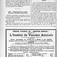 1513 - Page 1506-XLVI - La défense individuelle du médecin par le Sou médical. Questions médico-militaires. Maintien dans les cadres. Démission du grade. Périodes d’instruction / Maintien dans les cadres. Démission. Périodes d’instruction
