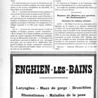 1523 - Page 1516-XII - A travers l’officiel. Assistance publique / Réponses des Ministres aux questions des Parlementaires. Affectation des militaires sursitaires