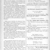 1551 - Page 1544 - Partie scientifique. L'Actualité Scientifique. Les Livres. Pratique médico-chirurgicale, par MM. A. Couvelaire, A. Lemierre, C. Lenormant, Masson et Cie, Éditeurs, Paris (VIe) / Les livres qui viennent de paraître…