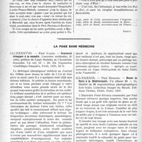 1563 - Page 1556 - Partie professionnelle, Hygiène, Assistance, Mutualité, Intérêts corporatifs, Variétés. Travaux Originaux. Variétés. Le médecin qui interviewe les rois / La page sans médecine