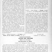 1564 - Page 1557 - Partie professionnelle, Hygiène, Assistance, Mutualité, Intérêts corporatifs, Variétés. Travaux Originaux. La page sans médecine / Autour des théâtres. Théâtre des Nouveautés. Les Nouveautés en Revue, 2 actes et 19 Tableaux de Henri Jeanson