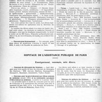 1575 - Page 1568 - Partie professionnelle, Hygiène, Assistance, Mutualité, Intérêts corporatifs, Variétés. Faculté de médecine de Paris. Enseignement et actes de la Faculté / Hôpitaux de l’assistance publique de Paris. Enseignement, concours, avis divers