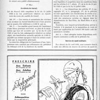 1599 - Page 1592-XII - A travers l’officiel. Hospice national des Quinze-Vingts / Dispensaires antivénériens / Accidents du travail / Service de santé militaire