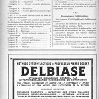 1601 - Page 1594-XIV - A travers l’officiel. Enseignement de la médecine / Reconnaissance d’utilité publique