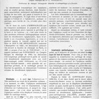 1610 - Page 1603 - Partie scientifique. Travaux Originaux. Clinique Chirurgicale, Hôpital Saint-Eloi Montpellier. Le décollement traumatique des épiphyses, leçon clinique du Dr G. Massabuau