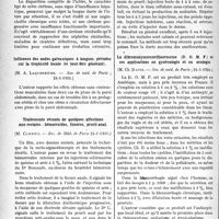 1621 - Page 1614 - Partie scientifique. L’Actualité Scientifique. Les Sociétés Savantes. Paris. La cirrhose résiduelle à la suite des sténoses prolongées du cholédoque, (Soc. méd. des hôp. de Paris ; 23-1-1931.) / Influence des ondes galvaniques à longues périodes sur la trophicité locale (et peut-être générale), (Soc. de méd. de Paris ; 24-1-1931.) / Traitements récents de quelques affections ano-rectales : hémorroïdes, fissures, prurit anal, (Soc. de Méd. de Paris 24-1-1931.) / La dibromoxymercurifluorescine (D. O. M. F.) et ses applications en gynécologie et en urologie, (Soc. de méd. de Paris ; 24-1-1931.)