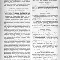 1629 - Page 1622 - Partie scientifique. L’Actualité Scientifique. Les Livres. De Barèges à Luchon, par Molinéry, Lesbordes, imprim, Tarbes, 1931 / Comment sont traités les rhumatisants chroniques dans le service central de physiothérapie de l’Hôtel-Dieu de Paris, par H. Dausset, L.-H. Dejust, A. Chenilleau, L. Brace-Gillot, L’Expansion scientifique française, Paris, VIe / Les livres qui viennent de paraître ...
