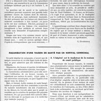 1632 - Page 1625 - Partie professionnelle, Hygiène, Assistance, Mutualité, Intérêts corporatifs, Variétés. Travaux Originaux. L’actualité professionnelle. Variations dans l’organisation de contrôle des caisses dans l'assurance maladie : Lot-et-Garonne, Gard. — Cas donnant lieu à interprétation [G. Duchesne] / Organisation d'une maison de santé par un hôpital communal [Dr Paul Boudin]