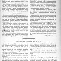 1634 - Page 1627 - Partie professionnelle, Hygiène, Assistance, Mutualité, Intérêts corporatifs, Variétés. Travaux Originaux. L’actualité professionnelle. Organisation d'une maison de santé par un hôpital communal [Dr Paul Boudin] / Assurances sociales et A. M. G [Dr Paul Boudin]