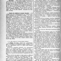 1653 - Page 1646 - Partie professionnelle, Hygiène, Assistance, Mutualité, Intérêts corporatifs, Variétés. Reportage professionnel. Nouvelles et Informations, (Voir les Dernières Nouvelles en tête des « Demi-Colonnes »). Nécrologie [Dr Guilainé, Dr Charles Arambourou, Dr Eyraud, Dr Plouvier, Dr Vedel, Dr Dransard, Dr Charles Phalippon, Dr Canivet des Graviers, Dr Bouin, Dr Dalché] / Congrès des pédiatres de langue française
