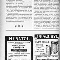 1657 - Page 1650-LXVI - A travers l’officiel. Hôpitaux. L’eau d’Uriage est un sérum naturel sulfureux, aseptique, donc injectable. Son emploi en Gynécologie / Voyages médicaux internationaux dans les Alpes, les Cévennes et les Pyrénées