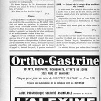 1659 - Page 1652-LXVIII - Correspondance. Accidents du Travail. Fixation de la date de la consolidation / Calcul de la rente d’un accidenté du travail