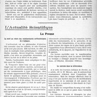 1700 - Page 1693 - Partie scientifique. Travaux Originaux. La clinique au goût du jour. L’énigme des angoisses précordiales. La crénothérapie et les injections « loco dolenti » de stovaïne ou de camphrosalyl dans leur traitement, d’après les travaux du Professeur G. Giraud, et ceux de M. L. Langeron, de M. H. Krauter. Le traitement des angoisses précordiales / L’Actualité Scientifique. La Presse. La mort au cours des vomissements acétonémiques de l’enfance [(L’Hôpital, décembre 1930-A.)] / Le calcium dans la tuberculose [(Pratique médicale française, n° 3 bis, mars 1931, B.)]