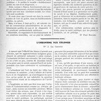 1717 - Page 1710 - Partie professionnelle, Hygiène, Assistance, Mutualité, Intérêts corporatifs, Variétés. Travaux Originaux. L’Actualité Professionnelle. Juridiquement, hôpital est-il réservé exclusivement aux malades indigents ? / L’urbanisme aux colonies, Dr J. Le Gendre