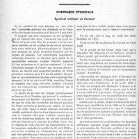 1725 - Page 1718 - Partie professionnelle, Hygiène, Assistance, Mutualité, Intérêts corporatifs, Variétés. Travaux Originaux. La page sans médecine. Comment les Baléares furent défendues, en 1914, contre toute attaque allemande. Conférence faite à la Société des Lettres, Sciences et Avis des Alpes-Maritimes, par le Dr. L. Plantier / Chronique syndicale. Syndicat médical de Colmar
