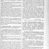 1728 - Page 1721 - Partie professionnelle, Hygiène, Assistance, Mutualité, Intérêts corporatifs, Variétés. Reportage professionnel. Nouvelles et Informations, (Voir les Dernières Nouvelles en tête des « Demi-Colonnes »). Syndicat de la Presse périodique de Marseille, de sa région et des colonies / Doctoresse de race noire / Ligue nationale française contre le péril vénérien / Naissances et avortements à Leningrad / Une « Journée de protection de l’enfance » / IIe Congrès international de la lumière / Premier Congrès national de service social de l’enfance