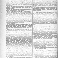 1729 - Page 1722 - Partie professionnelle, Hygiène, Assistance, Mutualité, Intérêts corporatifs, Variétés. Reportage professionnel. Nouvelles et Informations, (Voir les Dernières Nouvelles en tête des « Demi-Colonnes »). Premier Congrès national de service social de l’enfance / Voeux du Parti social de la santé publique concernant la propreté des gares et des trains / XVIIIe Congrès annuel d’hygiène / XLIVe Congrès de la Société française d’oto-rhino-laryngologie / Congrès d’urologie