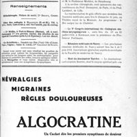 1746 - Page VII-1739 - Demandes et offres / Renseignements / Dernières nouvelles. Les Journées médicales belges de 1981 / Le Ve Congrès international du « Collegium oto-rhino-laryngologicum » / Réunions médicales de Nancy / Mort du dessinateur Barrère