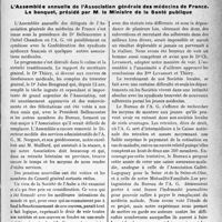 1754 - Page 1747 - Propos du jour. L’Assemblée annuelle de l’Association générale des médecins de France. Le banquet, présidé par M. le Ministre de la Santé publique [J. Noir]