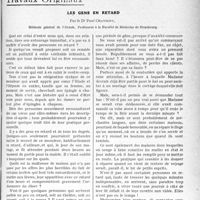 1756 - Page 1749 - Partie scientifique. Travaux Originaux. Les gens en retard, par le Dr Paul Chavigny