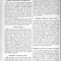 1777 - Page 1770 - Partie scientifique. L'Actualité Scientifique. Les Sociétés Savantes. Lyon. Société nationale de médecine et des sciences médicales. Fibro-lipome de la base de la langue / Mécanisme de la torsion axiale de l’utérus dans un cas de fibrome sous-péritonéal et intra-ligamentaire / Tumeur thymique / Infantilisme et tuberculose rénale / Adénomyome diffus du corps utérin / Volumineux fibrome de l’isthme utérin / Epithélioma de la base de la langue et du pharynx