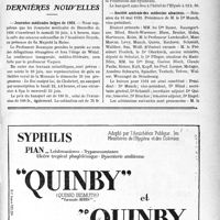 1818 - Page VII-1811 - Renseignements / Dernières nouvelles. Journées médicales belges de 1931 / Réunion amicale du Corps médical Girondin / Société amicale des médecins alsaciens