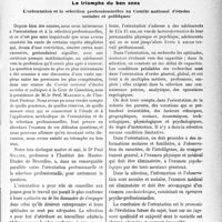 1826 - Page 1819 - Propos du jour. Le triomphe du bon sens. L’orientation et la sélection professionnelles au Comité national d'études sociales et politiques [J. Noir]