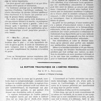 1830 - Page 1823 - Partie scientifique. Travaux Originaux. Application de la sclérose des varices au traitement de la lipoarthrite sèche des genoux, par F. Coste, J. Lacapère / La rupture traumatique de l’urètre périnéal, par le Dr L. Boulanger