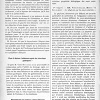 1841 - Page 1834 - Partie scientifique. L’Actualité Scientifique. Les Sociétés Savantes. Paris. Société des Chirurgiens de Paris, Séance du 17 avril 1931. Trois cas de plaie de la rate par coup de couteau. Suture par thoraco-phréno-laparotomie oblique. Guérison / Faut-il drainer l’abdomen après les résections gastriques ? / Rhinoplastie par lambeau à deux pédicules / Société d'hydrologie et de climatologie médicales de Paris, Séance solennelle du 23 mars 1931