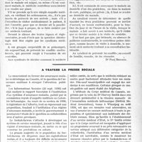 1866 - Page 1859 - Partie professionnelle, Hygiène, Assistance, Mutualité, Intérêts corporatifs, Variétés. Travaux Originaux. Assurances sociales. Le contrôle. — Où doit-il avoir lieu ? [Dr Paul Boudin] / A travers la presse sociale [Dr M. Vimont]