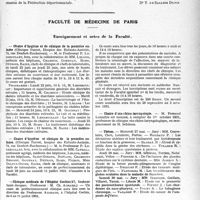 1874 - Page 1867 - Partie professionnelle, Hygiène, Assistance, Mutualité, Intérêts corporatifs, Variétés. Comptes rendus, documents, pièces officielles. Syndicat de la région Nortaise / Faculté de médecine de Paris. Enseignement et actes de la Faculté