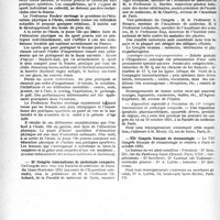 1877 - Page 1870 - Partie professionnelle, Hygiène, Assistance, Mutualité, Intérêts corporatifs, Variétés. Reportage professionnel. Nouvelles et Informations, (Voir les Dernières Nouvelles en tête des « Demi-Colonnes »). L’éducation physique féminine / IIe Congrès international de pathologie comparée / VIIe Congrès français de stomatologie