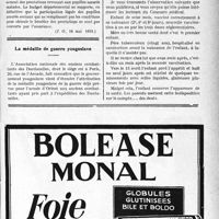 1878 - Page LXIII-1871 - A travers l’officiel. Réponses des Ministres aux questions des Parlementaires. Application de la loi sur les assurances sociales aux pupilles de l’assistance publique / A propos du B.C.G / La médaille de guerre Yougoslave
