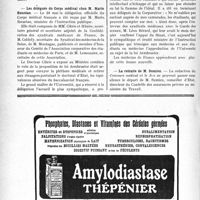 1895 - Page 1888-VIII - Dernières nouvelles. Nécrologie [Dr. Paul Dalché] / Les délégués du Corps médical chez M. Mario Roustan / La retraite de M. Sumien