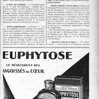 1896 - Page IX-1889 - Dernières nouvelles. La retraite de M. Sumien / «L’Aide aux cardiaques » / Institut prophylactique / Société médicale d’Aix-les-Bains / Faculté de médecine de Nancy