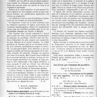 1933 - Page 1926 - Partie scientifique. L’actualité Scientifique. Les Livres. Influences psychopathiques ancestrales, par Docteur Auguste Marie, Éditions Médicales, Paris / Tous les régimes alimentaires, par le Dr Louis Caillot, J. Aloccio, imprimeur, Tunis / Les livres qui viennent de paraître…
