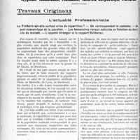 1935 - Page 1928 - Partie professionnelle, Hygiène, Assistance, Mutualité, Intérêts corporatifs, Variétés. Travaux Originaux. L’actualité Professionnelle. La Pléthore est-elle surtout crise de répartition ? — Un correspondant le conteste. — Aspect économique de la question. — Les honoraires ruraux calculés en fonction du domicile du malade. — L’appoint étranger et le rapport Balthazar [G. Duchesne]