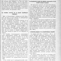 1994 - Page 1987 - Partie scientifique. L’Actualité Scientifique. La Presse. Sur la dualité du virus syphilitique [(Liège médical, 28 décembre 1930.)] / Les troubles nerveux de la grande insuffisance hépatique [(Revue de médecine, décembre .1930.)] / La température locale des glandes mammaires et son intérêt clinique éventuel [(Journal des praticiens, 3 janvier 1931.)] / L’infection grippale et ses manifestations cutanées [(La pratique médicale française, décembre 1930 A.)] / Considérations d’ordre général sur les vaccins microbiens et leur mode de préparation [(Lyon médical, 1930, n° 48)]