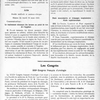 2000 - Page 1993 - Partie scientifique. L’Actualité Scientifique. Les Sociétés Savantes. Montpellier. Société des Sciences Médicales et Biologiques de Montpellier et du Languedoc Méditerranéen. Séance du 27 mars 1931 / Lille. Société Médicale et anatomo-clinique, Séance du mardi 10 mars 1931. Le traitement chimique des farines au point de vue de l’hygiène / Déformation de la tête foetale, au cours de la grossesse, dans un bassin rétréci / Etats musculaires et échanges respiratoires ; étude expérimentale / Les Congrès. XXXe Congrès français d’urologie. Les contusions rénales